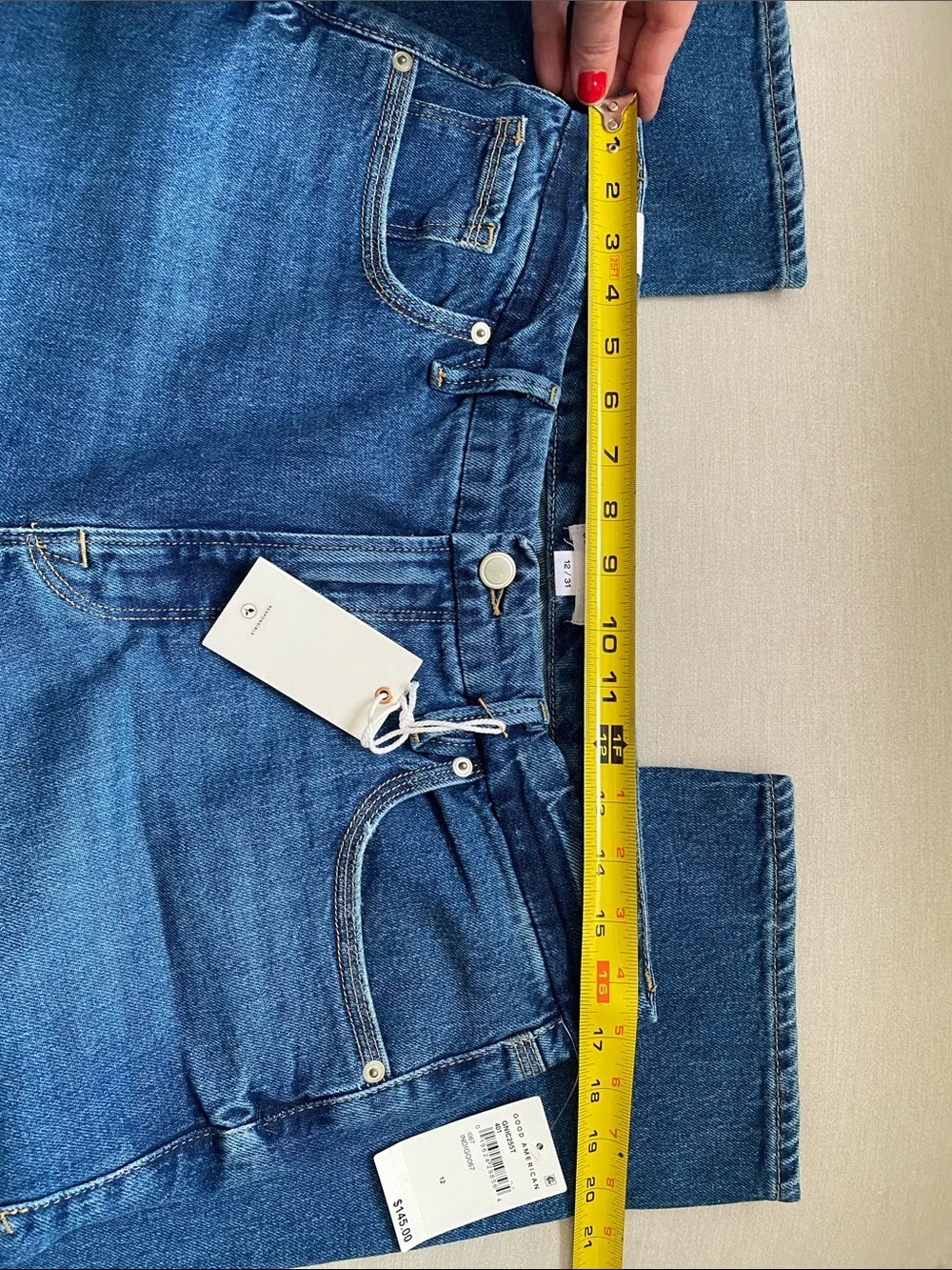NWT Good American Jeans size 12/31 Indigo067